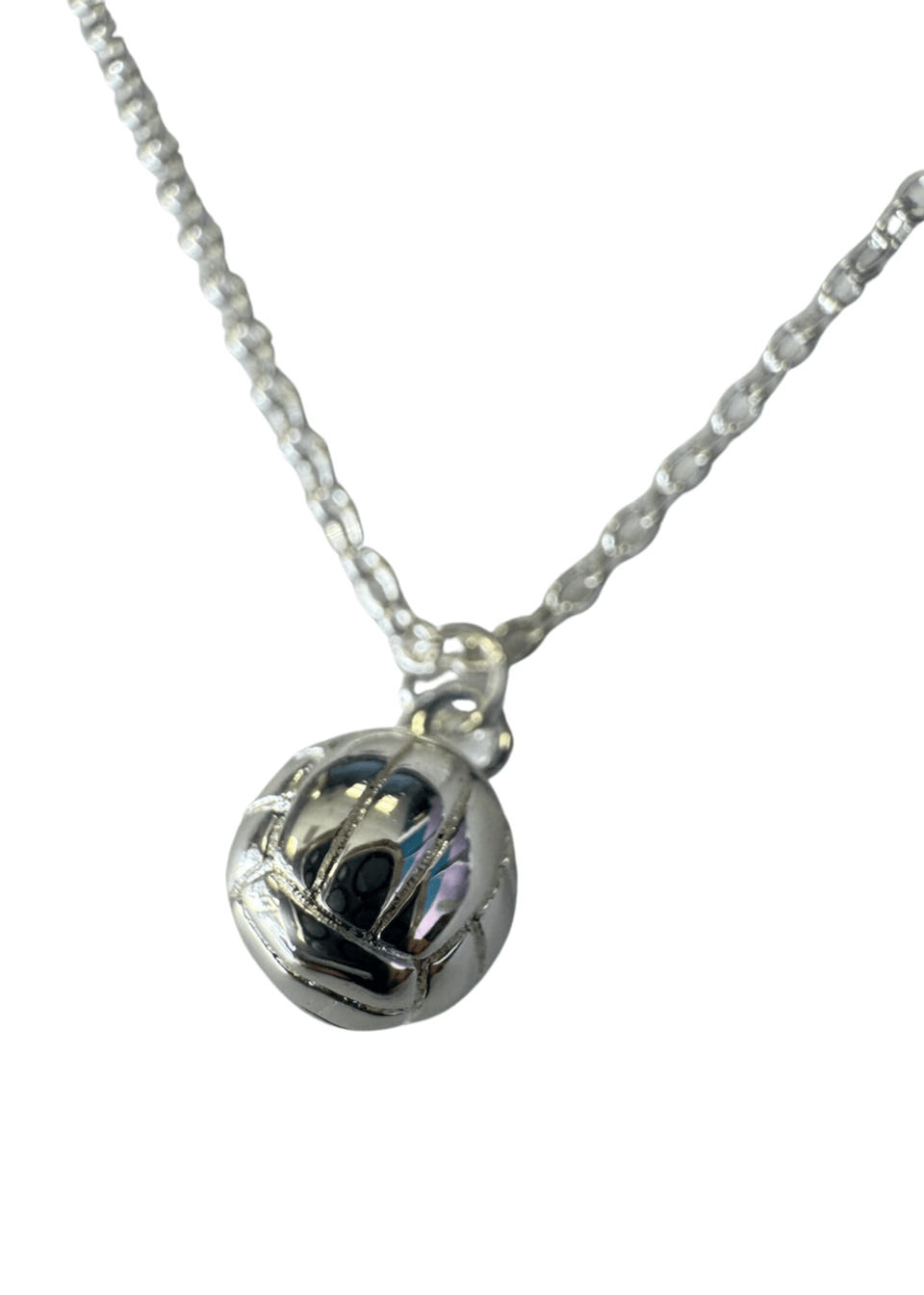 Silver Volleyball Necklace